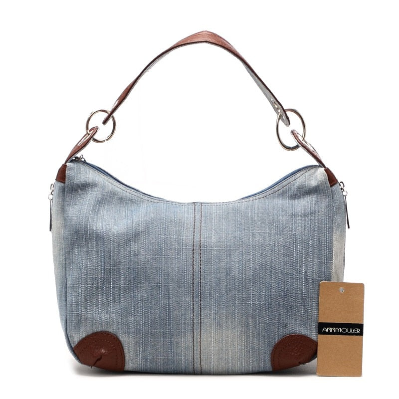 Annmouler Damen Jeans Schultertasche
