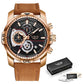 LIGE 9892 Herren Chronograph 3ATM Hardlex