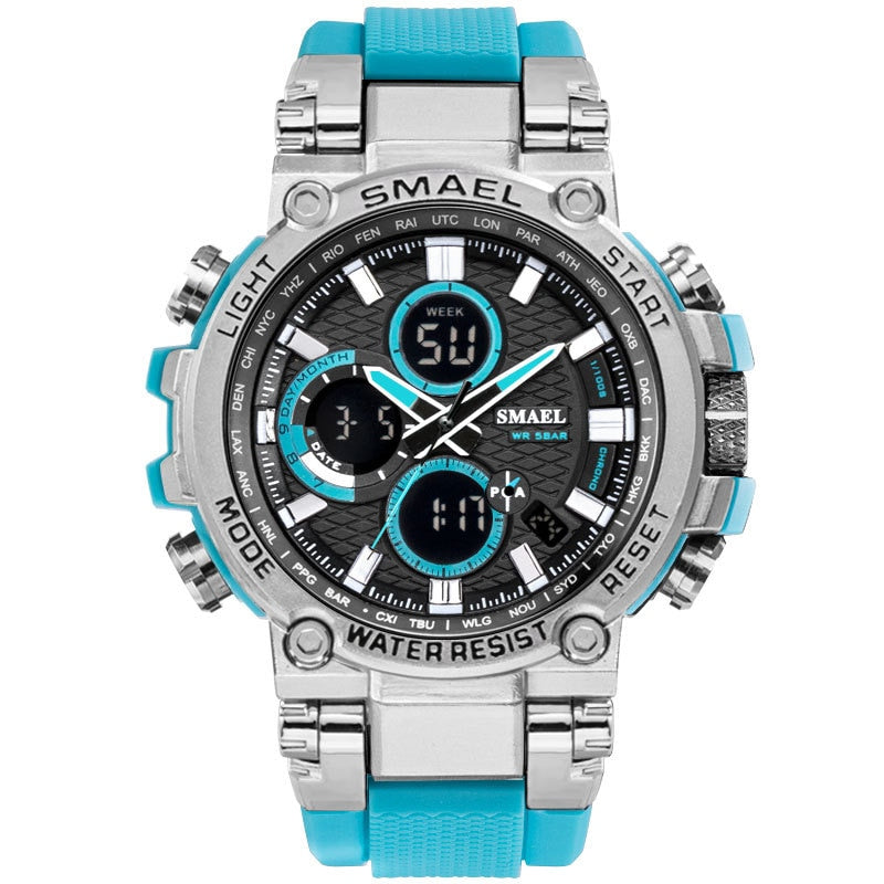 SMAEL SL-1803 Herren Sport-Chronograph 5ATM Dualanzeige