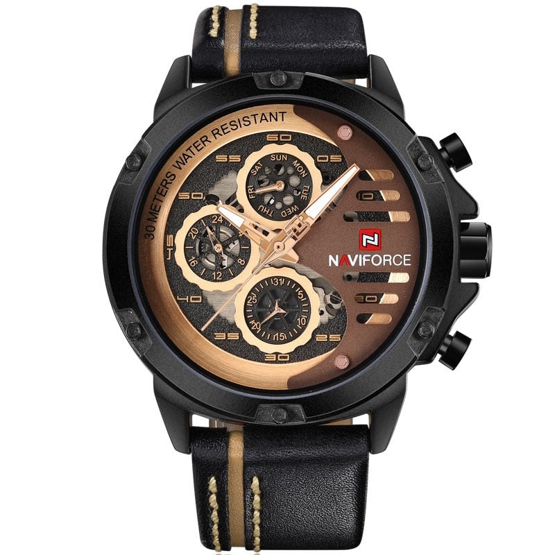 NAVIFORCE NF9110 Herren Multifunktion Militär Chronograph 3BAR