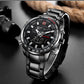 NAVIFORCE NF9093 Herren Multifunktion Militär Chronograph 3BAR Hardlex