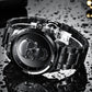 LIGE 9876 Black Skull Edition Designer Analog Herrenuhr 3ATM Hardlex