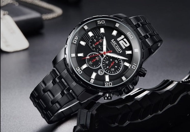 MEGIR 2068 Herren Business Chronograph 3BAR