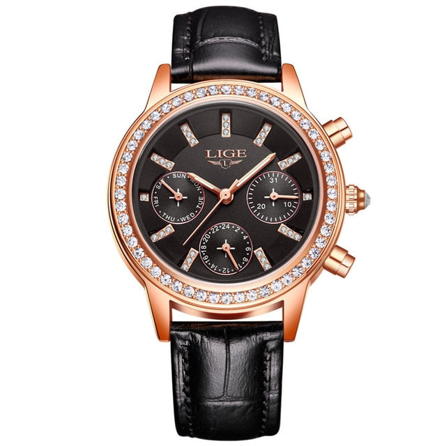 LIGE 9812 Damen Business Chronograph 3ATM