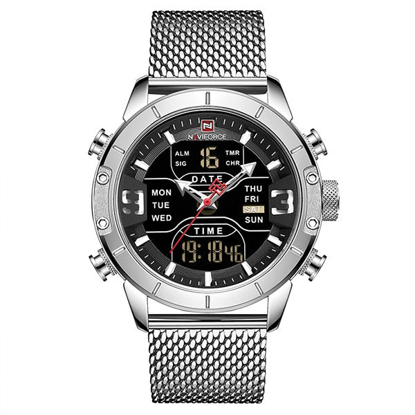 NAVIFORCE NF9153L-BY Herren Militär-Sport-Digitaluhr 3BAR