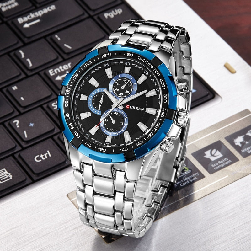 CURREN 8023 Herren Chronograph 3ATM Hardlex