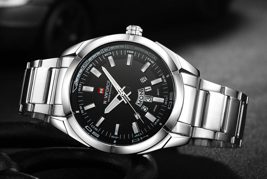 NAVIFORCE NF9038 Herren Analoguhr 3BAR Hardlex