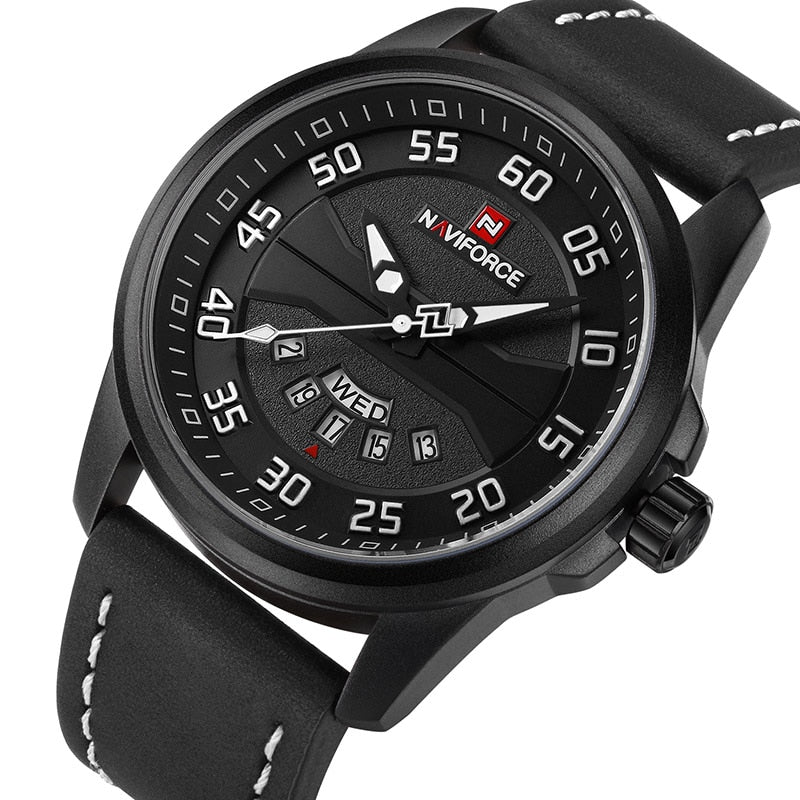 NAVIFORCE NF9124 Herren Quarzuhr 3BAR Hardlex