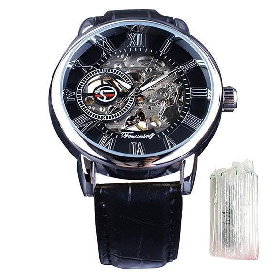 Forsining GMT838-2 Automatik Herren Skelettuhr 3BAR Glas