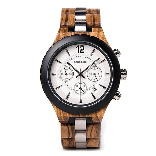 BOBO BIRD Herren Holzchronograph 3ATM