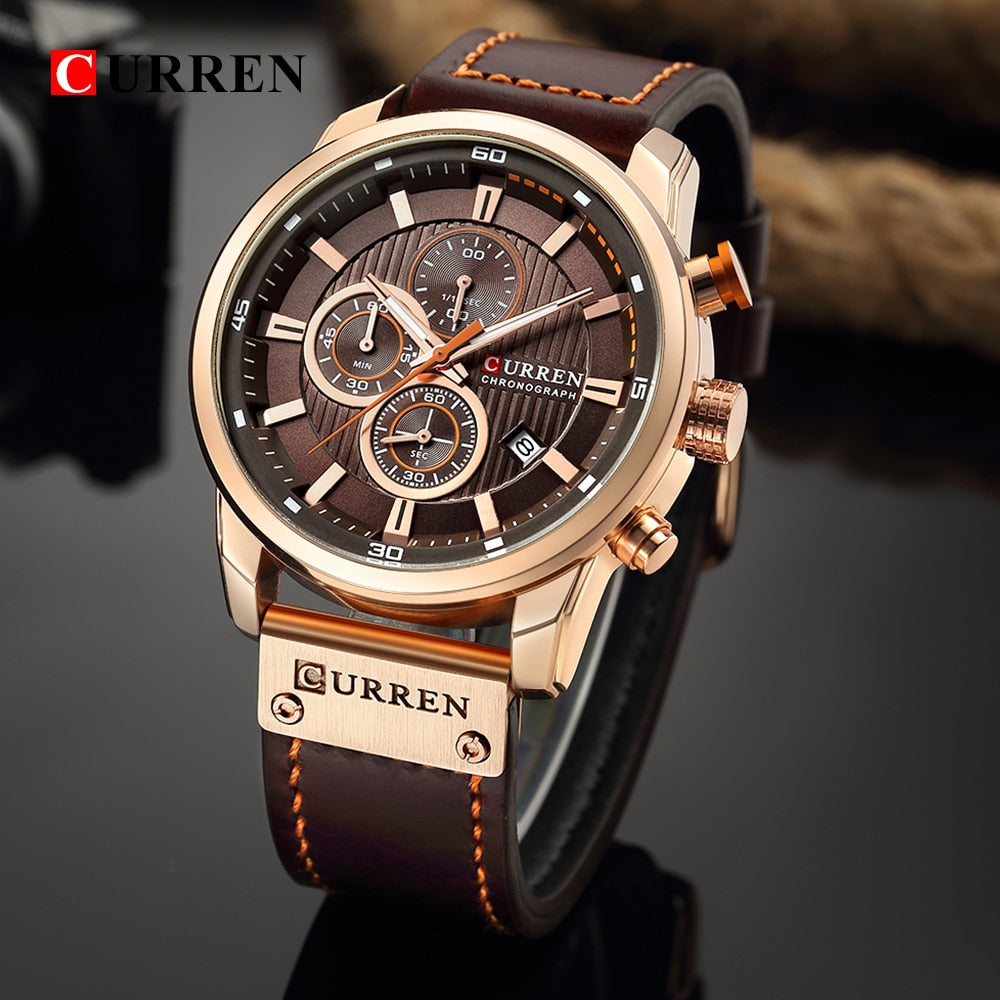 CURREN 8291 Herren Chronograph 3ATM Hardlex