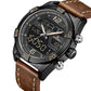 NAVIFORCE NF9128GBR Herren Multifunktion Chronograph 3BAR Hardlex