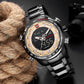 NAVIFORCE NF9093 Herren Multifunktion Militär Chronograph 3BAR Hardlex