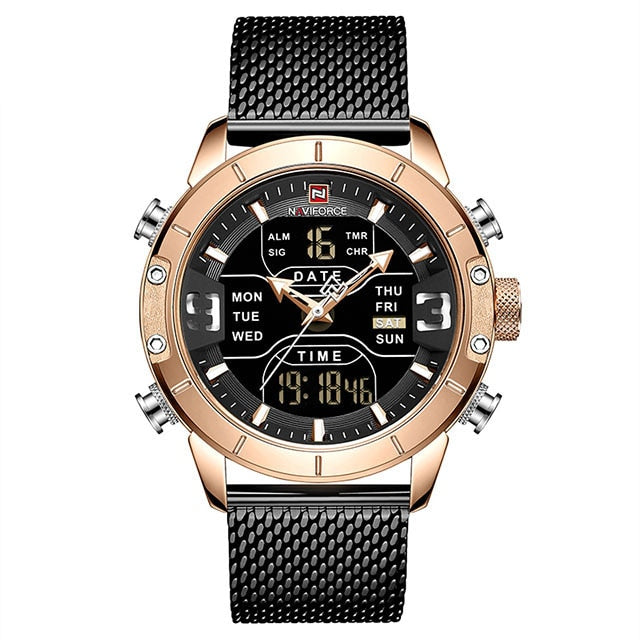 NAVIFORCE NF9153L-BY Herren Militär-Sport-Digitaluhr 3BAR