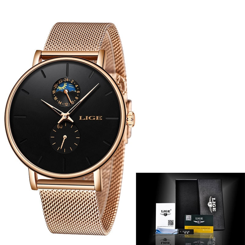 LIGE 9955 Damen Business Uhr 3ATM