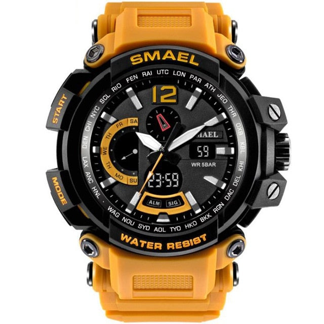 SMAEL WS-1702A Herren Militär Sport-Chronograph 5ATM Dualanzeige