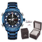 NAVIFORCE NF9093 Herren Multifunktion Militär Chronograph 3BAR Hardlex