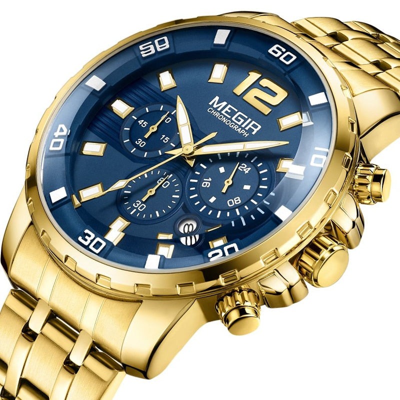 MEGIR 2068 Herren Business Chronograph 3BAR