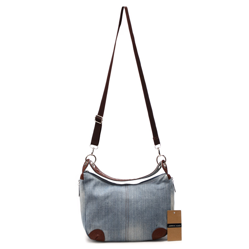 Annmouler Damen Jeans Schultertasche
