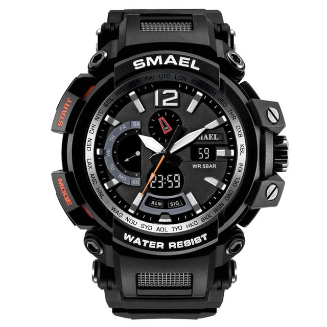 SMAEL WS-1702A Herren Militär Sport-Chronograph 5ATM Dualanzeige