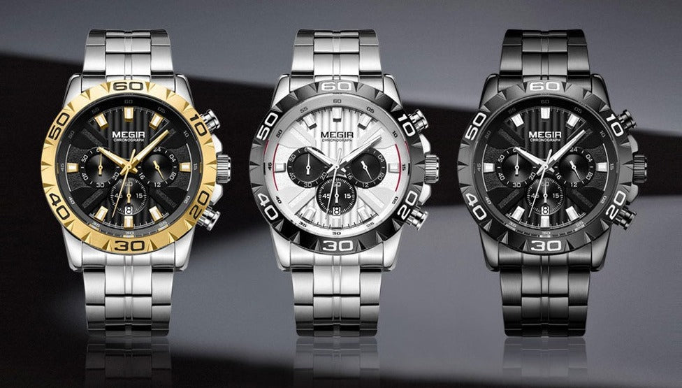 MEGIR 2087G Herren Business Chronograph 3BAR
