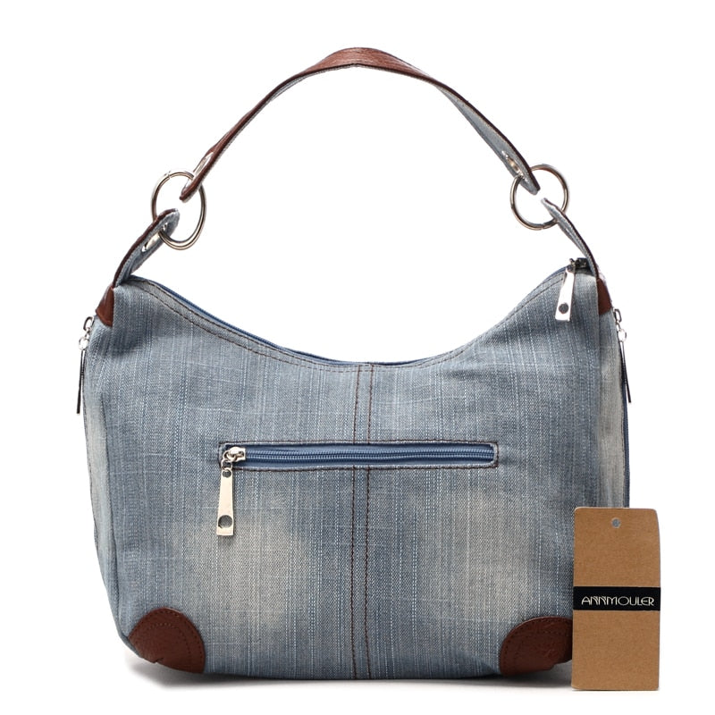 Annmouler Damen Jeans Schultertasche