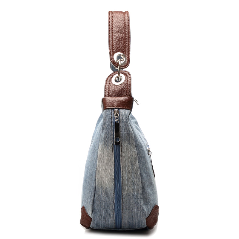 Annmouler Damen Jeans Schultertasche