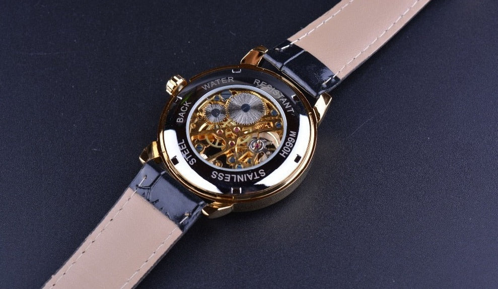 Forsining GMT838-2 Automatik Herren Skelettuhr 3BAR Glas
