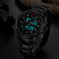 NAVIFORCE NF9093 Herren Multifunktion Militär Chronograph 3BAR Hardlex