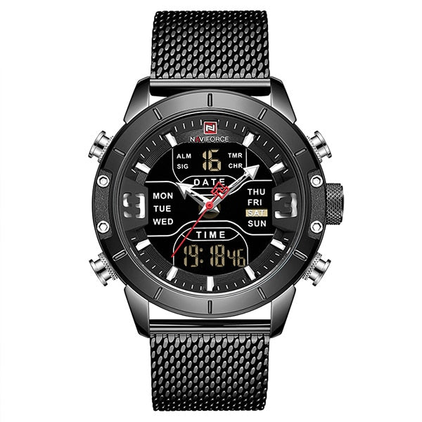 NAVIFORCE NF9153L-BY Herren Militär-Sport-Digitaluhr 3BAR