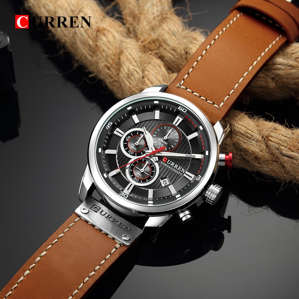 CURREN 8291 Herren Chronograph 3ATM Hardlex