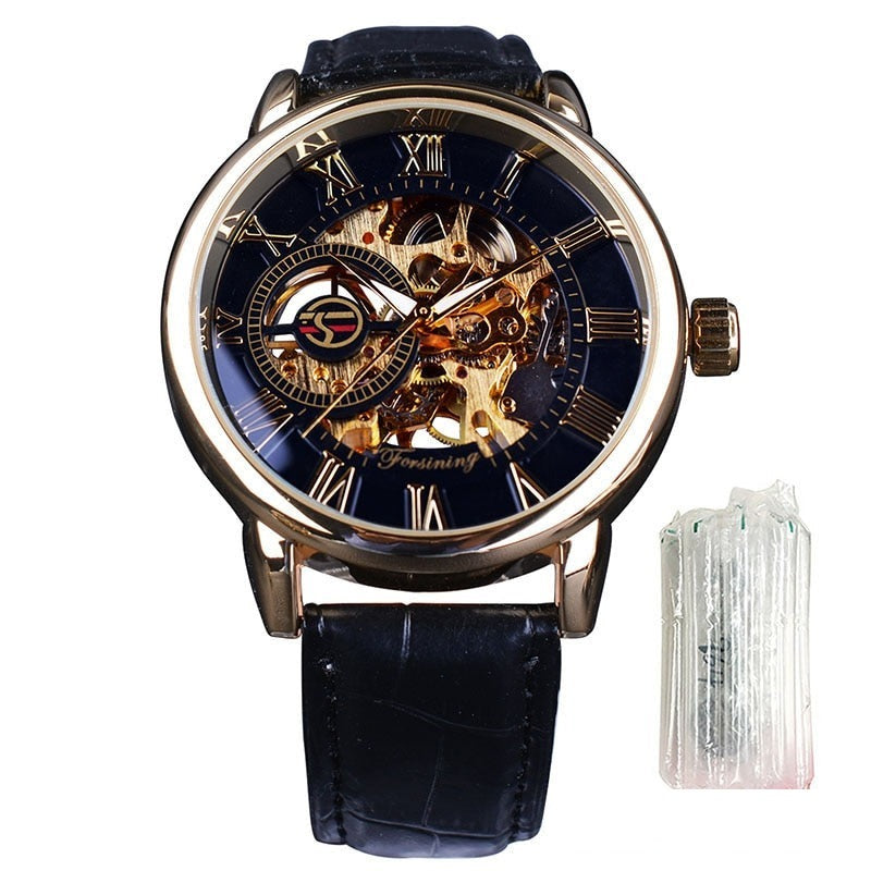 Forsining GMT838-2 Automatik Herren Skelettuhr 3BAR Glas
