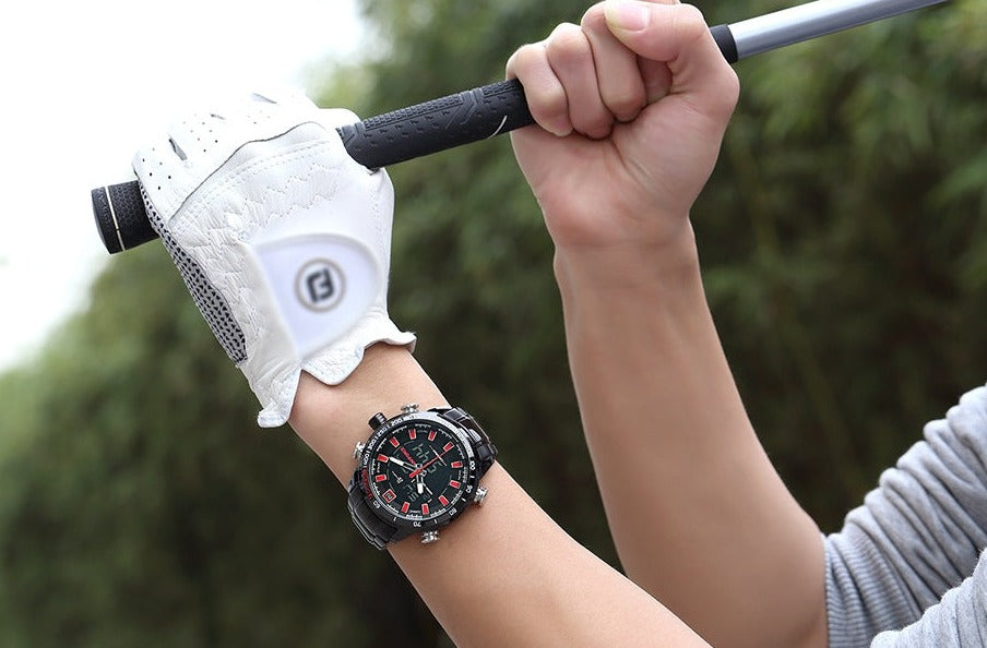 NAVIFORCE NF9093 Herren Multifunktion Militär Chronograph 3BAR Hardlex