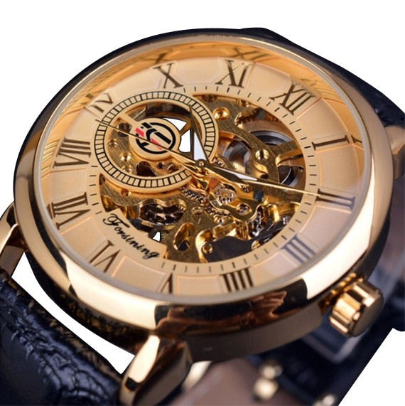 Forsining GMT838-2 Automatik Herren Skelettuhr 3BAR Glas
