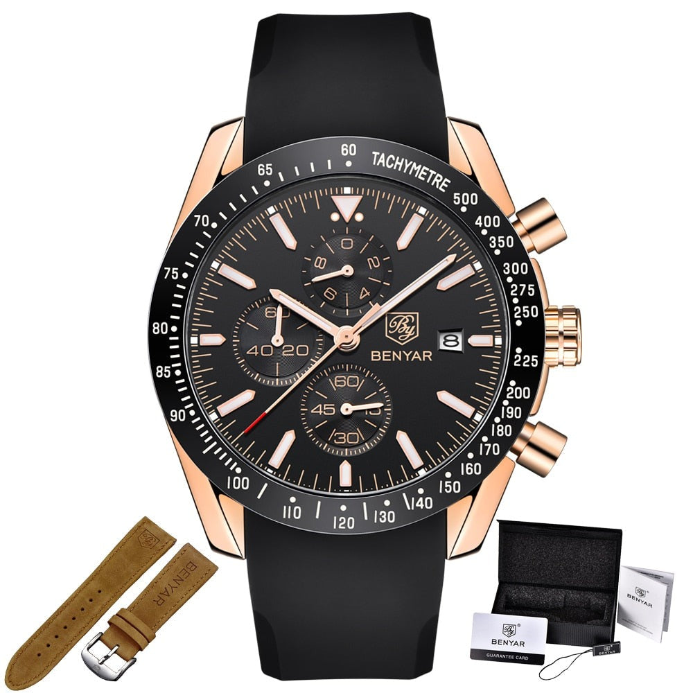 BENYAR BY-5140M Herren Multifunktion Chronograph 3BAR