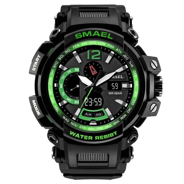 SMAEL WS-1702A Herren Militär Sport-Chronograph 5ATM Dualanzeige