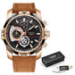 LIGE 9892 Herren Chronograph 3ATM Hardlex