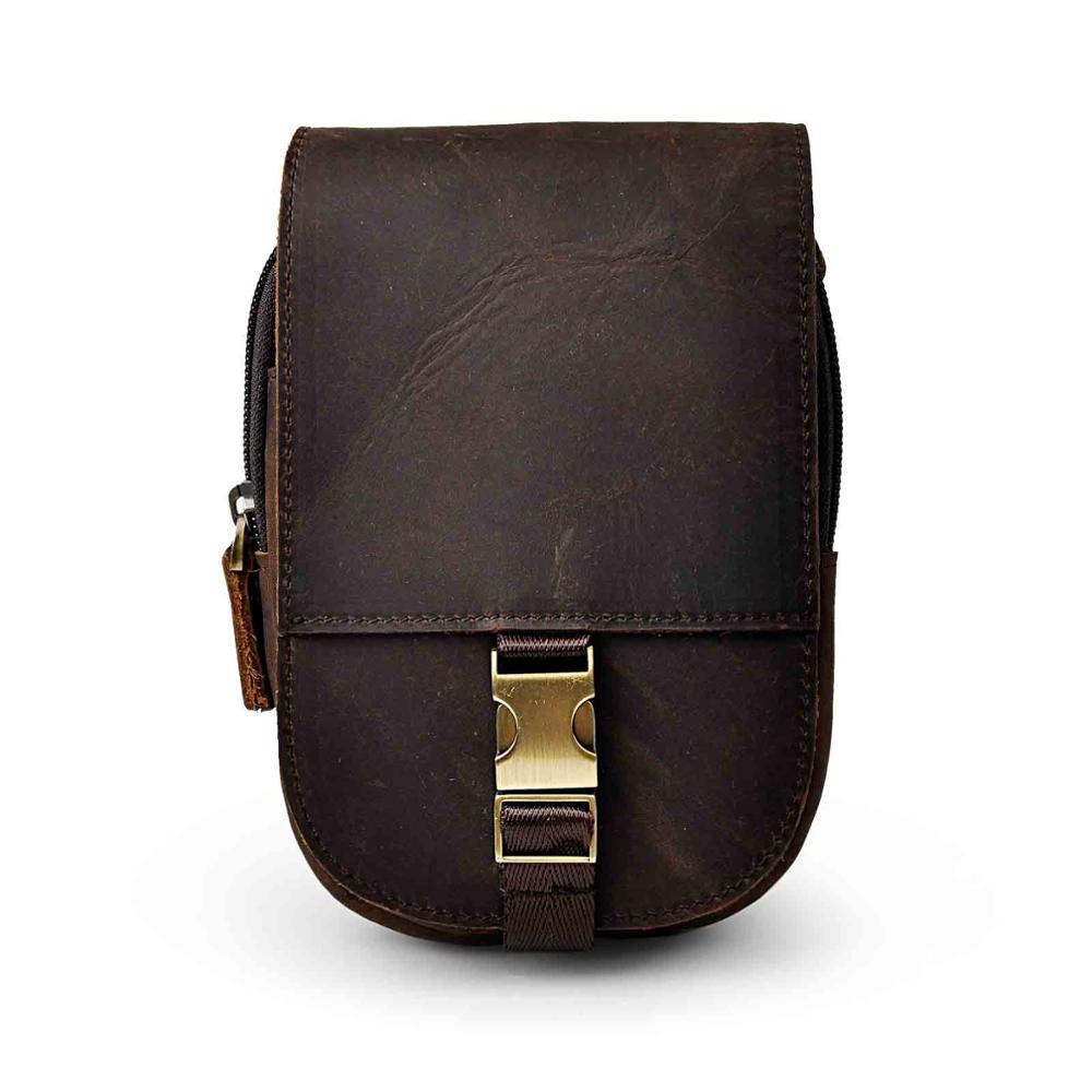 le'aokuu Herren Hüft-Gürteltasche Rindsleder