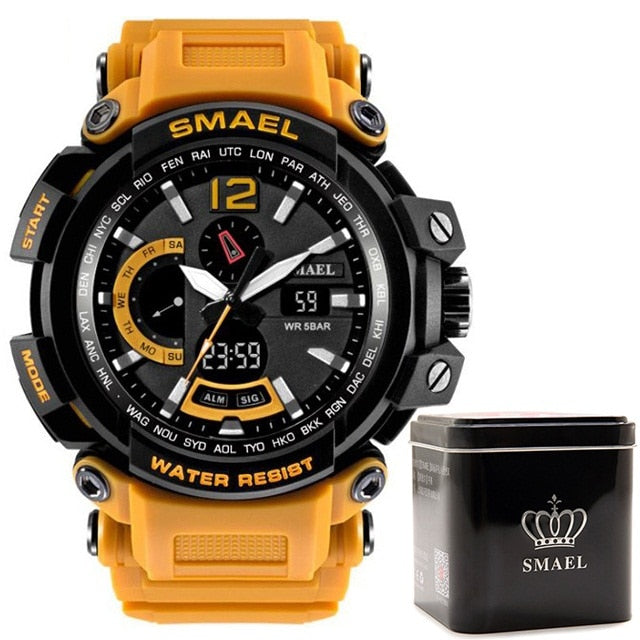 SMAEL WS-1702A Herren Militär Sport-Chronograph 5ATM Dualanzeige