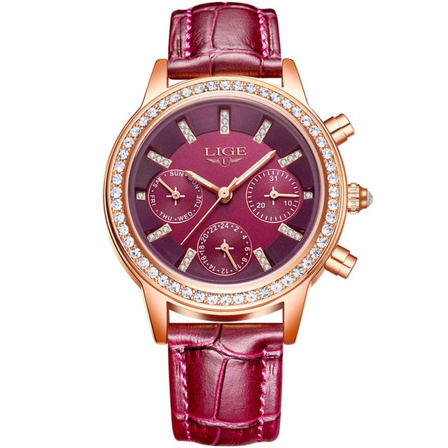 LIGE 9812 Damen Business Chronograph 3ATM
