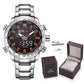 NAVIFORCE NF9093 Herren Multifunktion Militär Chronograph 3BAR Hardlex