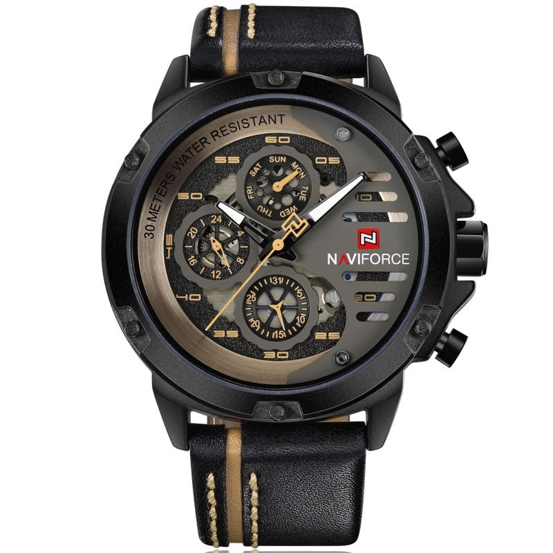 NAVIFORCE NF9110 Herren Multifunktion Militär Chronograph 3BAR