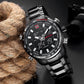 NAVIFORCE NF9093 Herren Multifunktion Militär Chronograph 3BAR Hardlex
