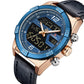 NAVIFORCE NF9128GBR Herren Multifunktion Chronograph 3BAR Hardlex