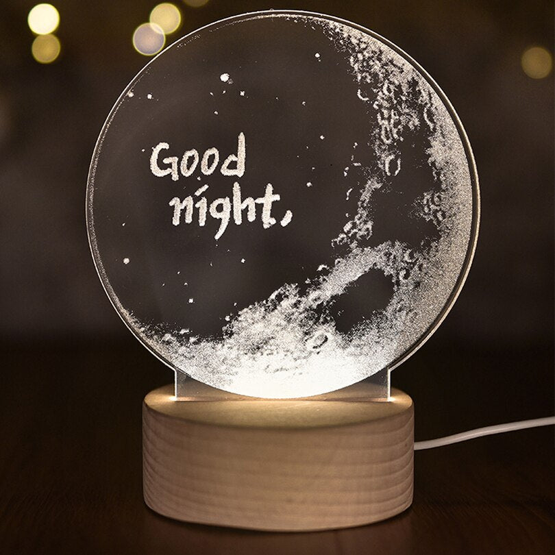 3D LED Tischlampe