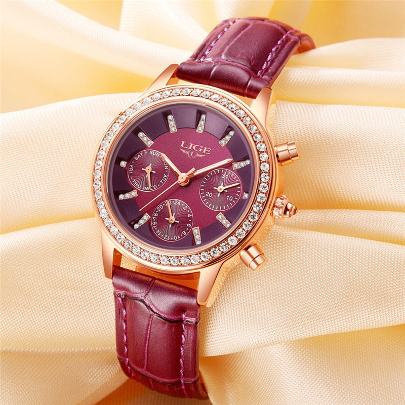 LIGE 9812 Damen Business Chronograph 3ATM