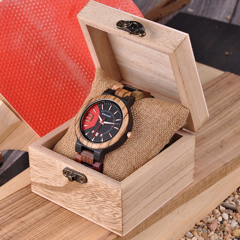 BOBO BIRD Holz Quarz Uhr 3ATM Hardlex
