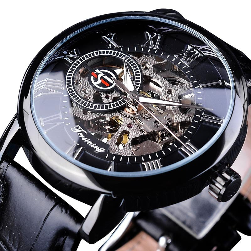 Forsining GMT838-2 Automatik Herren Skelettuhr 3BAR Glas