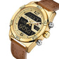 NAVIFORCE NF9128GBR Herren Multifunktion Chronograph 3BAR Hardlex