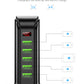 USLION 5-Port USB Ladegerät LED-Anzeige